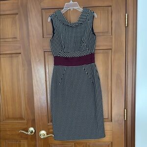 New Donna Ricco Polka Dot Sheath Cocktail Dress Size 4